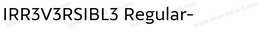IRR3V3RSIBL3 Regular字体转换